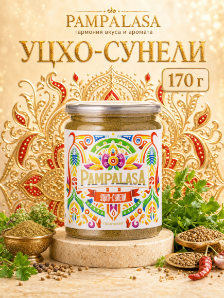 Уцхо-сунели молотая приправа, натуральная, 170 грамм, Pampalasa