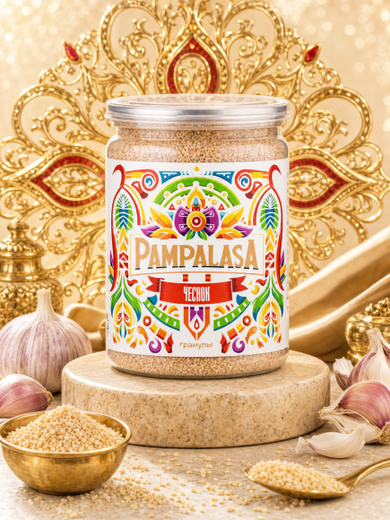 Чеснок сушеный в гранулах, натуральный, 200 грамм, Pampalasa