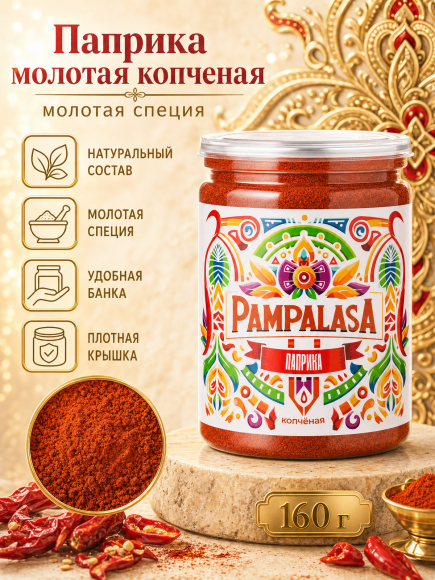 Паприка молотая копченая, натуральная, 160 грамм, Pampalasa Паприка молотая копченая, натуральная, 160 грамм, Pampalasa