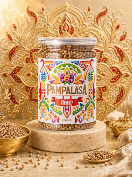 Кориандр целый, натуральный, 90 грамм, Pampalasa