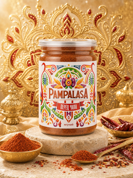 Перец красный молотый Чили, жгучий, натуральный, 200 грамм, Pampalasa