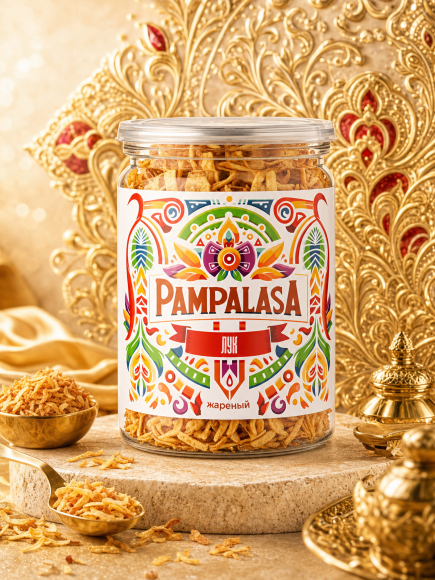 Лук жареный сушеный, натуральный, 100 грамм, Pampalasa Лук жареный сушеный, натуральный, 100 грамм, Pampalasa